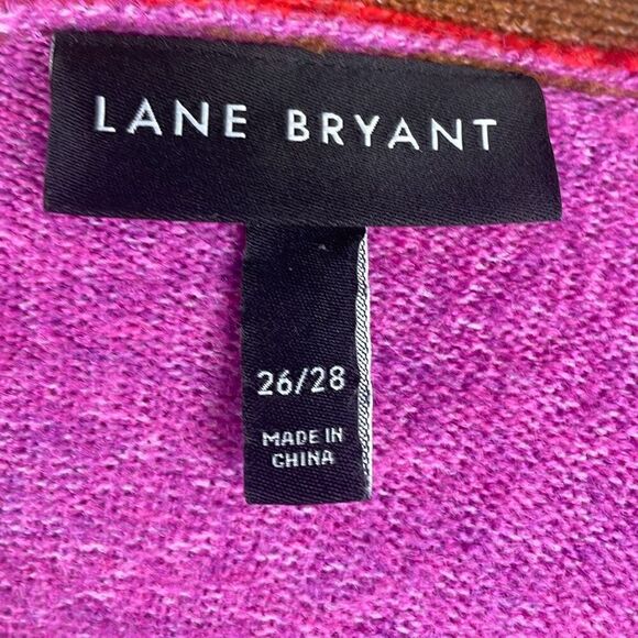 Lane Bryant Color Blocked Open Front Cardigan Sweater 26/28 4X - Picture 7 of 8